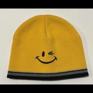 Teens Boys Joe Boxer One Size Smiley Beanie Cap Yellow/Black